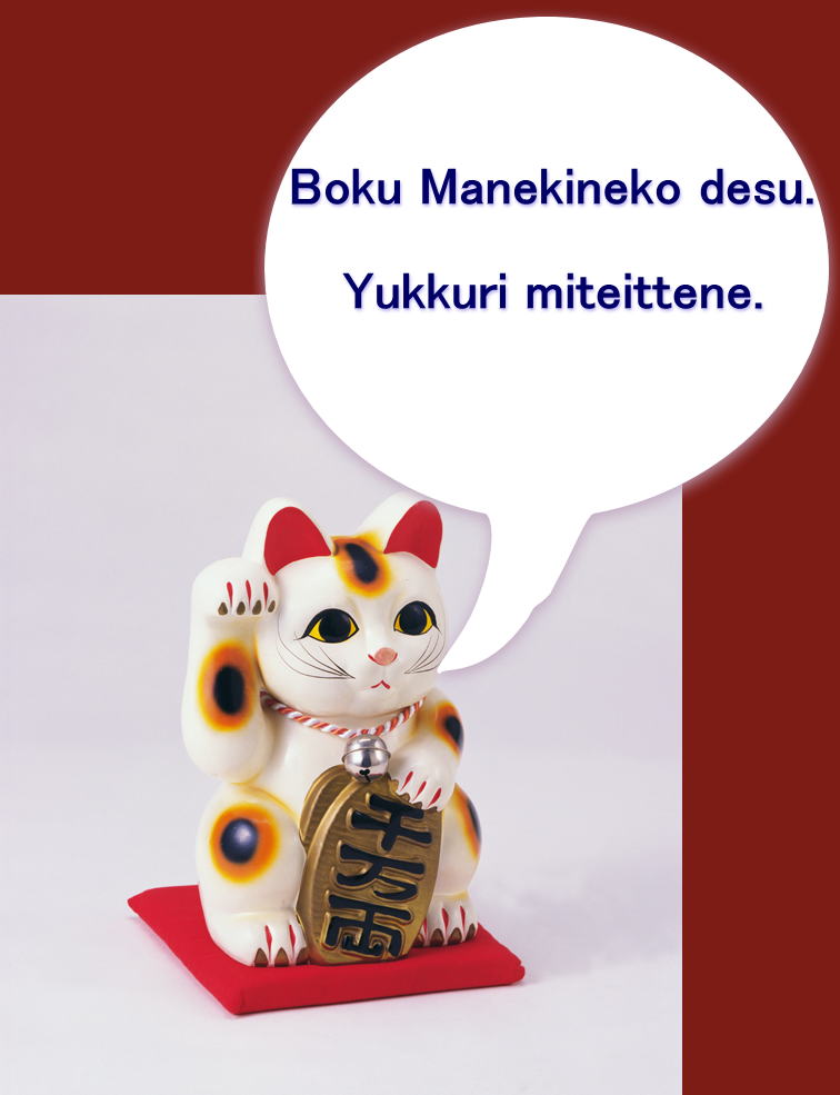 I am Manekineko, which is believed to bring good luck to the owner.
